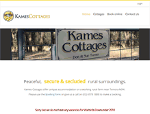 Tablet Screenshot of kamescottages.com